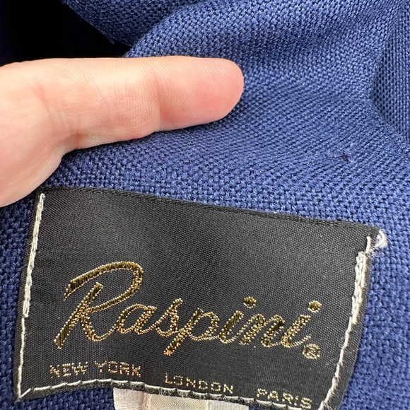 Vintage Rare Raspini 1980s Blue Women’s Blazer - Picture 2 of 14